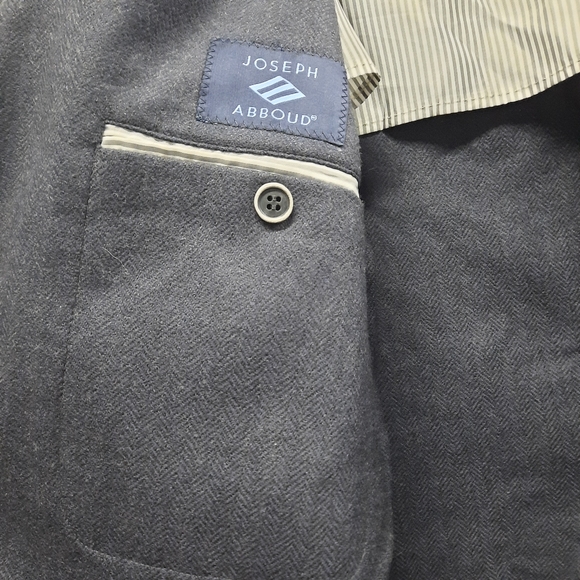 Joseph Abboud Wool Sport Coat Blazer Mens Size 42R Gray - Picture 6 of 8
